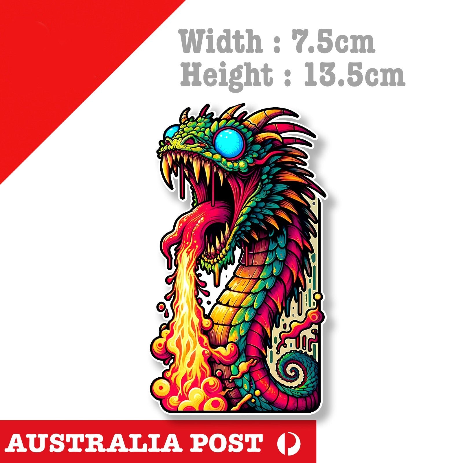 Blue Eye Fire Dragon, Fire Serpent  Sticker