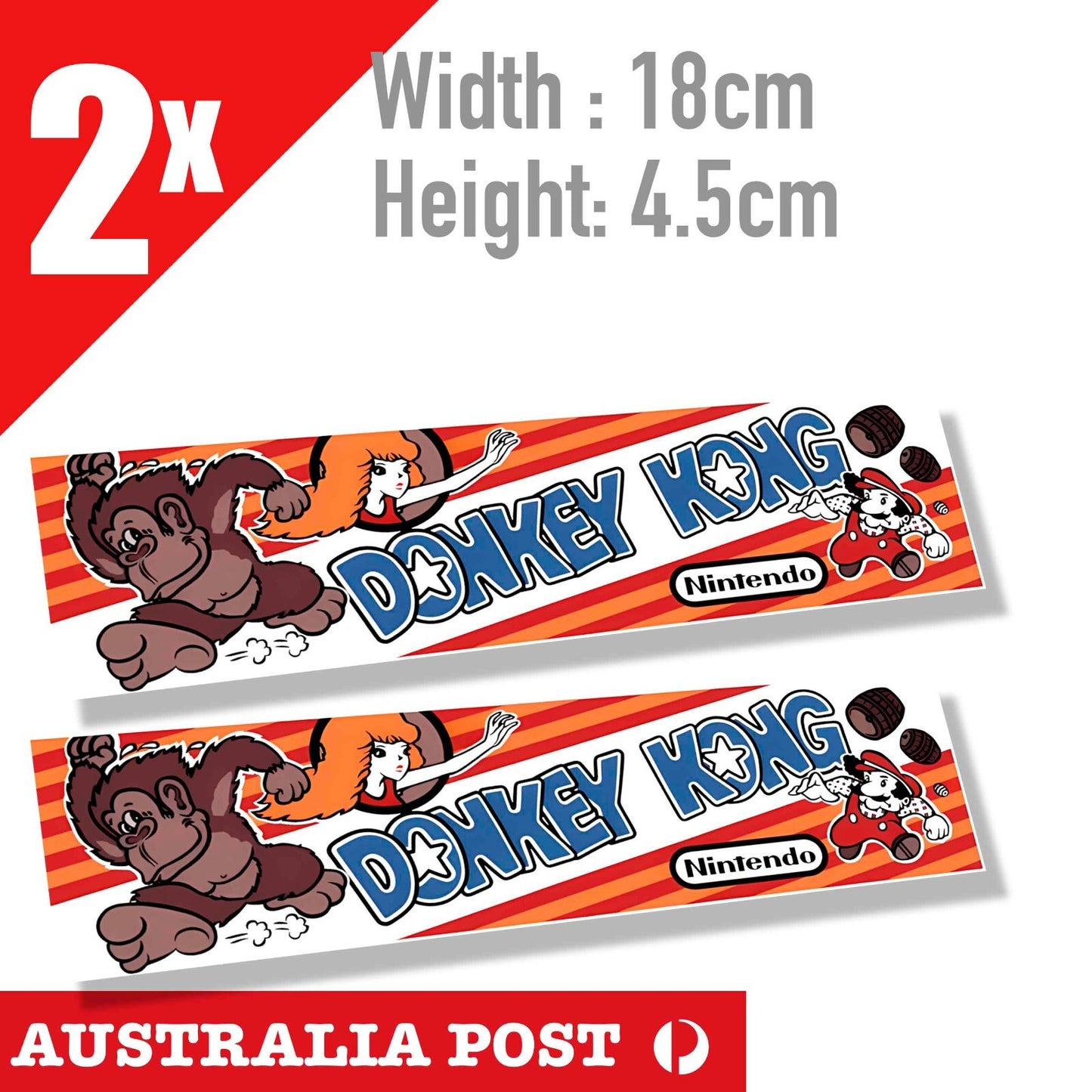 Donkey Kong Mario, Classic Arcade Game, Mario, NINTENDO Game Banner Sticker