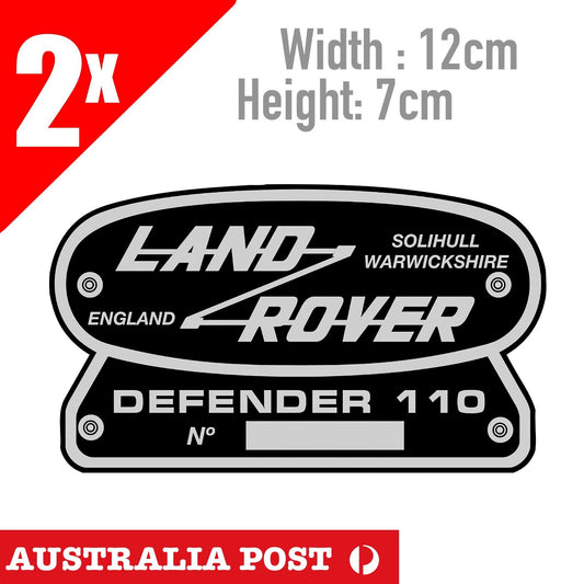 Land Rover DEFENDER 110 England Vintage Logo, Off Road, 4x4, 4WD Stickers