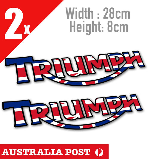 TRIUMPH Motorcycle Logo British Flag, Motorcycle, Helmet,  Fuel Tank  Stickers