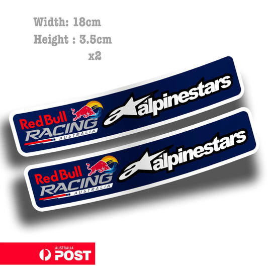 Red Bull ALPINESTARS  Helmet Motorcycle  Decal Sticker