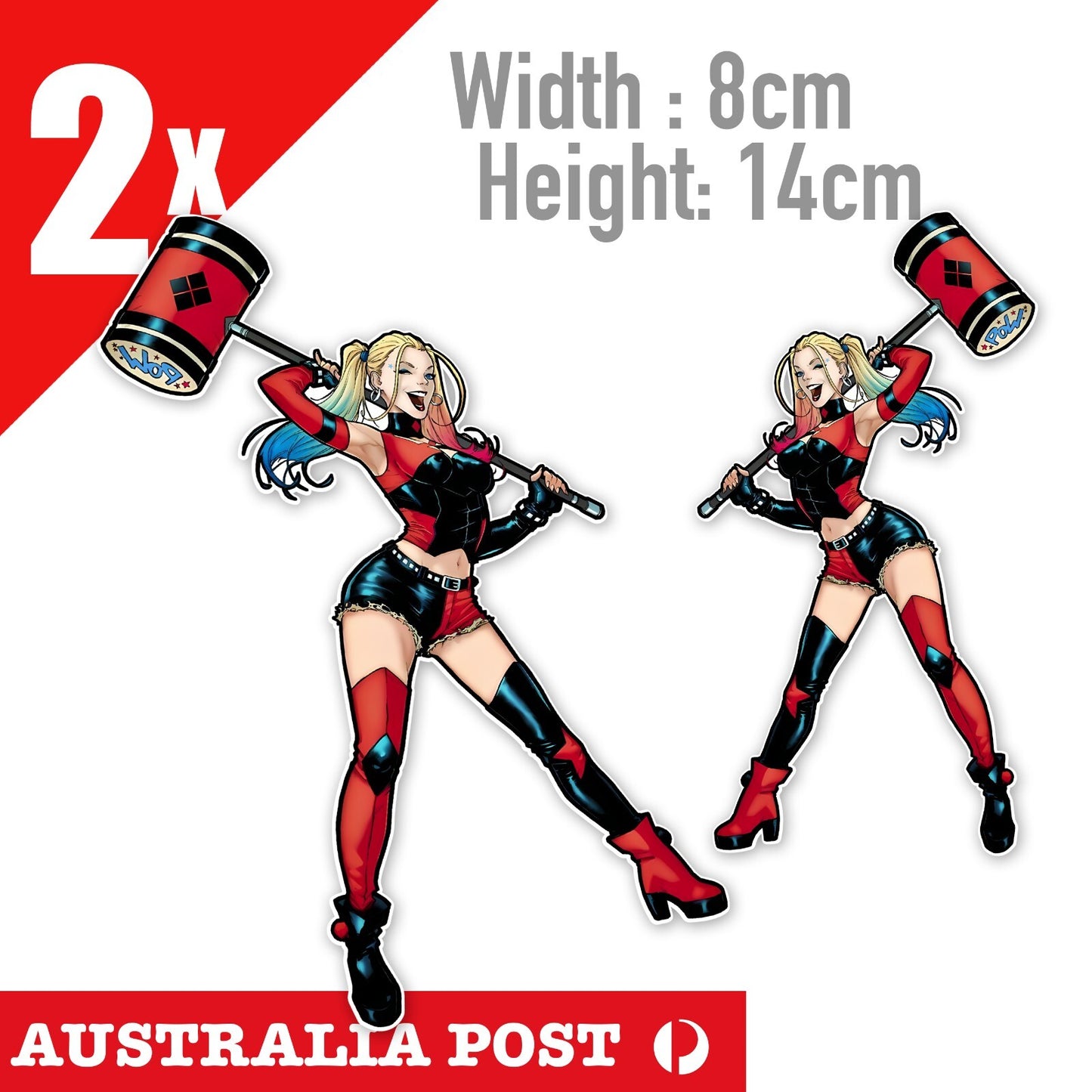 DC Harley Quinn Mullet , Suicide Squad , Harley Quinn Stickers