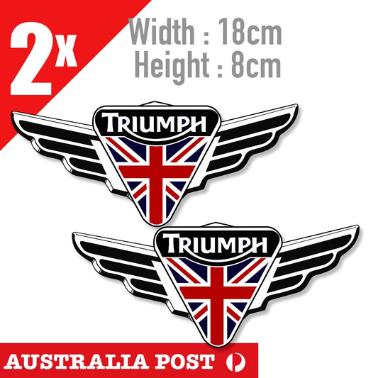TRIUMPH Motorcycle Logo Wings, Motorcycle, Helmet, Fuel Tank Logo Stickers