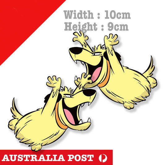 Dastardly and Muttley The Dog , Motorcycle, Helmet Cartoon Stickers