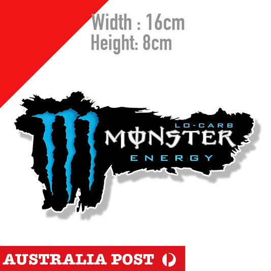 Monster Energy Low Carb Blue  Logo  Laptop , Car  Vinyl  Sticker