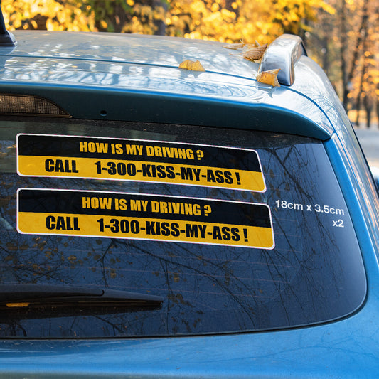 KISS MY ASS Driving Funny Sticker 