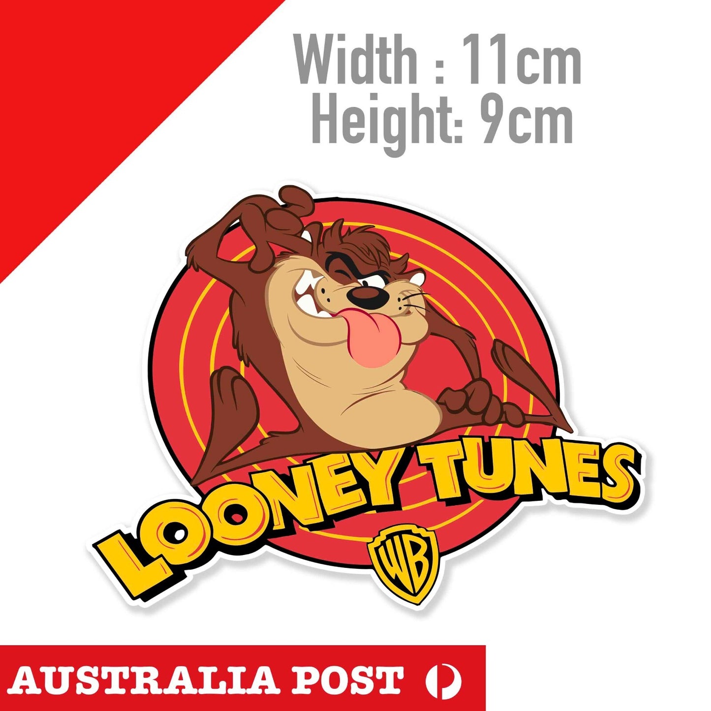 LOONEY TUNES - TAZ Tornado Logo Sticker