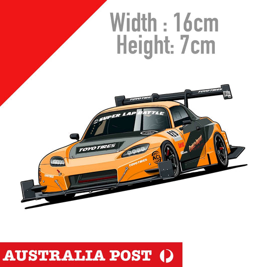 HONDA S2000 Racing SPort Tuned Car Sticker
