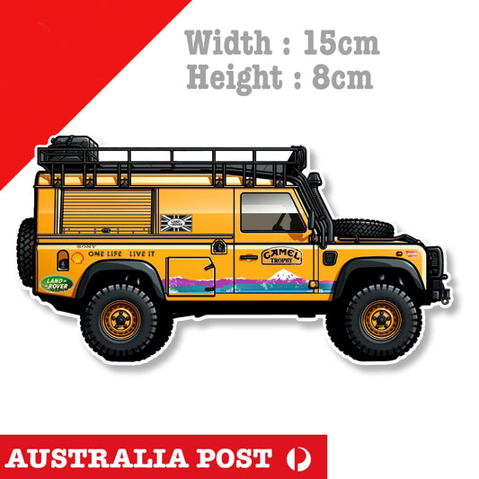 Land Rover Defender 110, Camel Trophy Land Rover Defender Off Road  Sticker