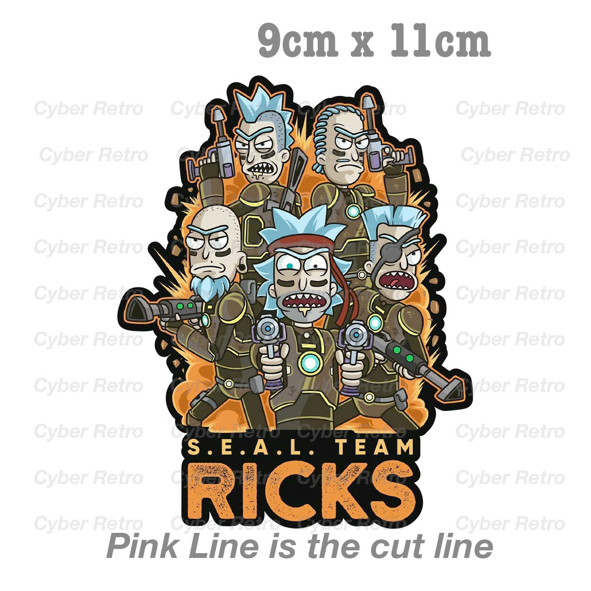 Rick and Morty Seal Team  Decal Sticker 
