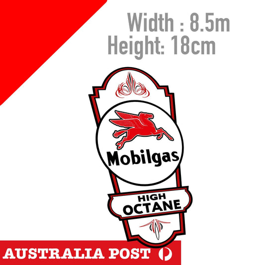 Mobilgas Pegasus Logo High OCTANE , Car , Oil Logo  Sticker