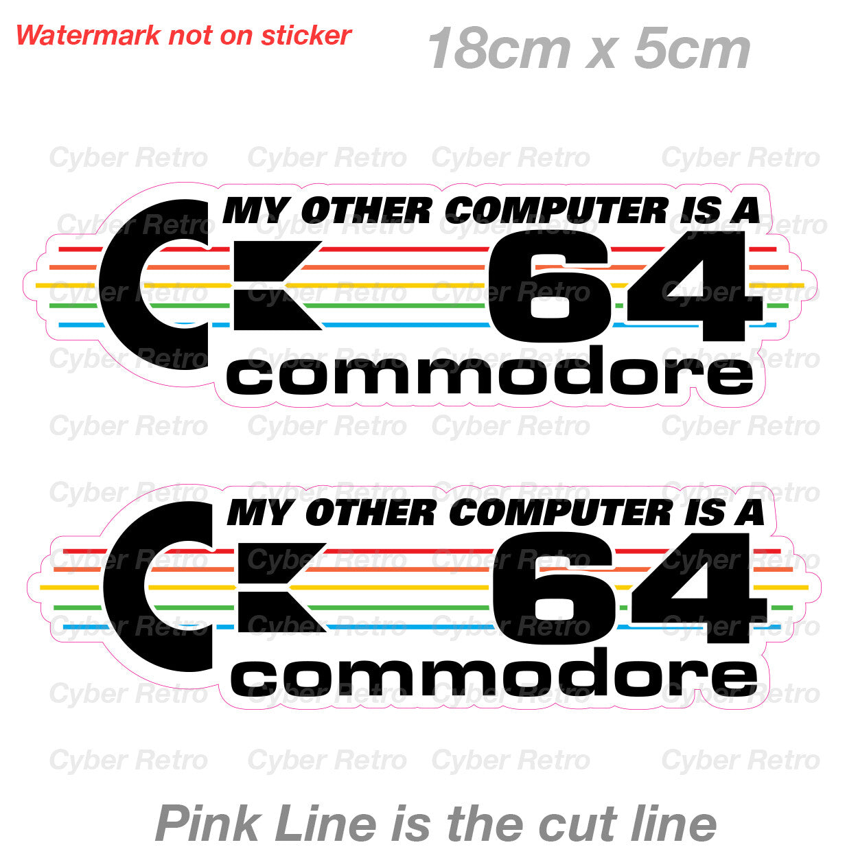 Commodore C64 Logo Vintage Retro My Other Computer is, Gaming Console  Sticker 