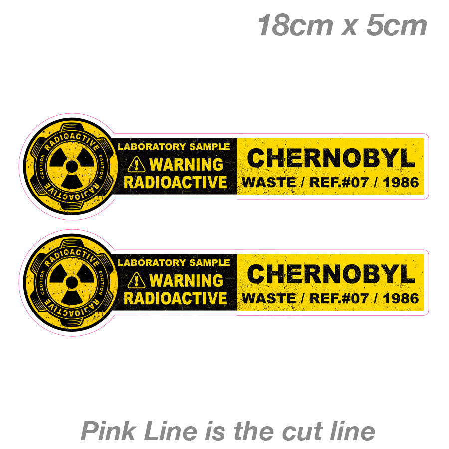 Chernobyl Radioactive Warning Slap Sign Car  Vinyl  Sticker 