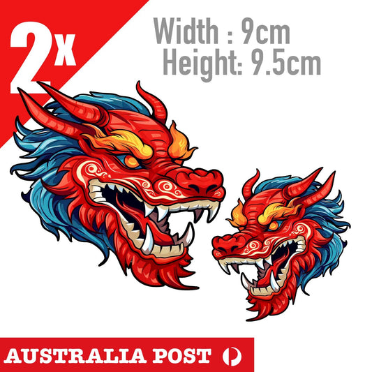 RED Dragon Head  Sticker