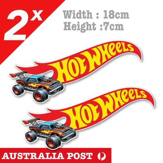 Hot Wheels Banner  Racing Car Vinyl  Stickers