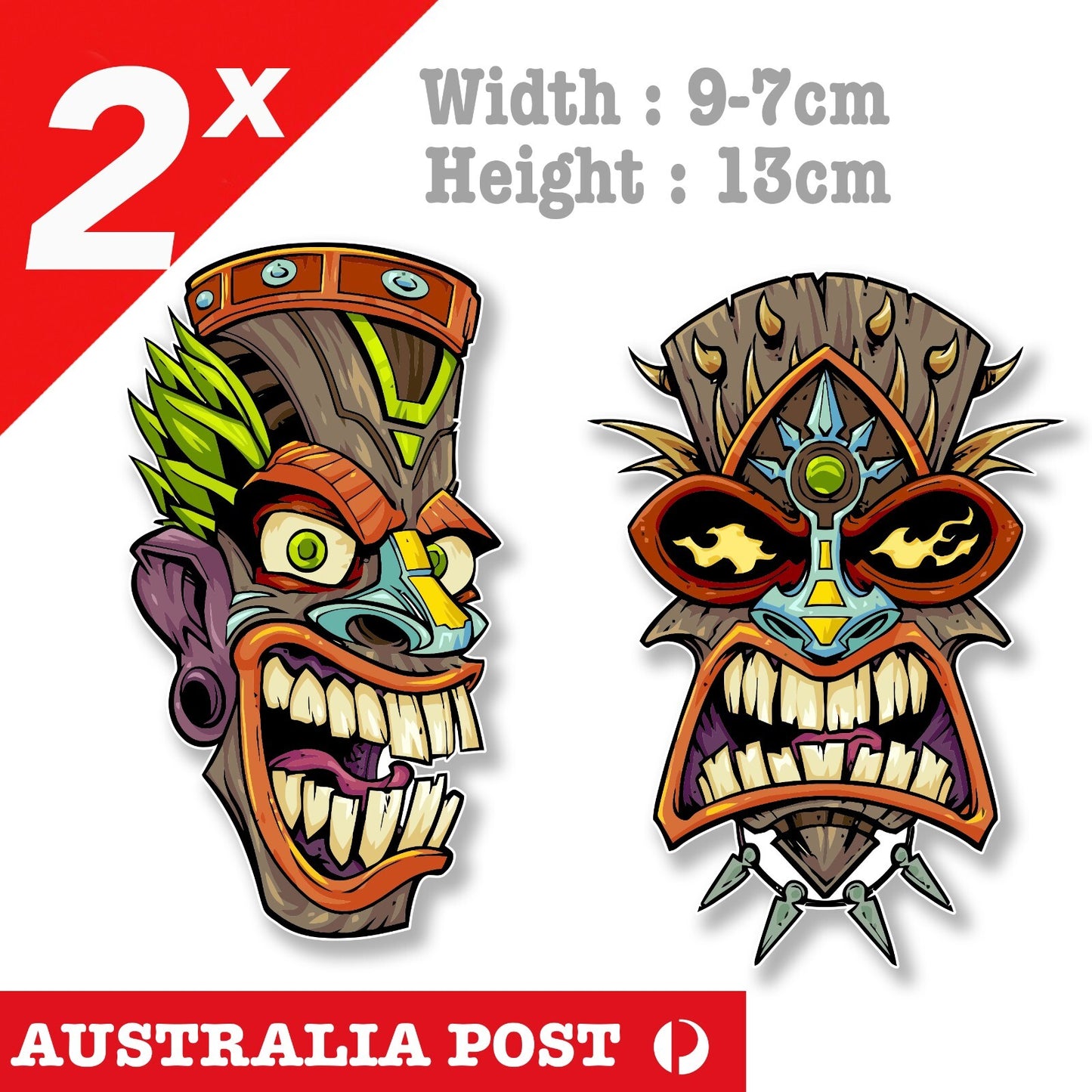 Angry Tiki Mask,  graffiti urban, Crash Bandicoot Mask  Sticker