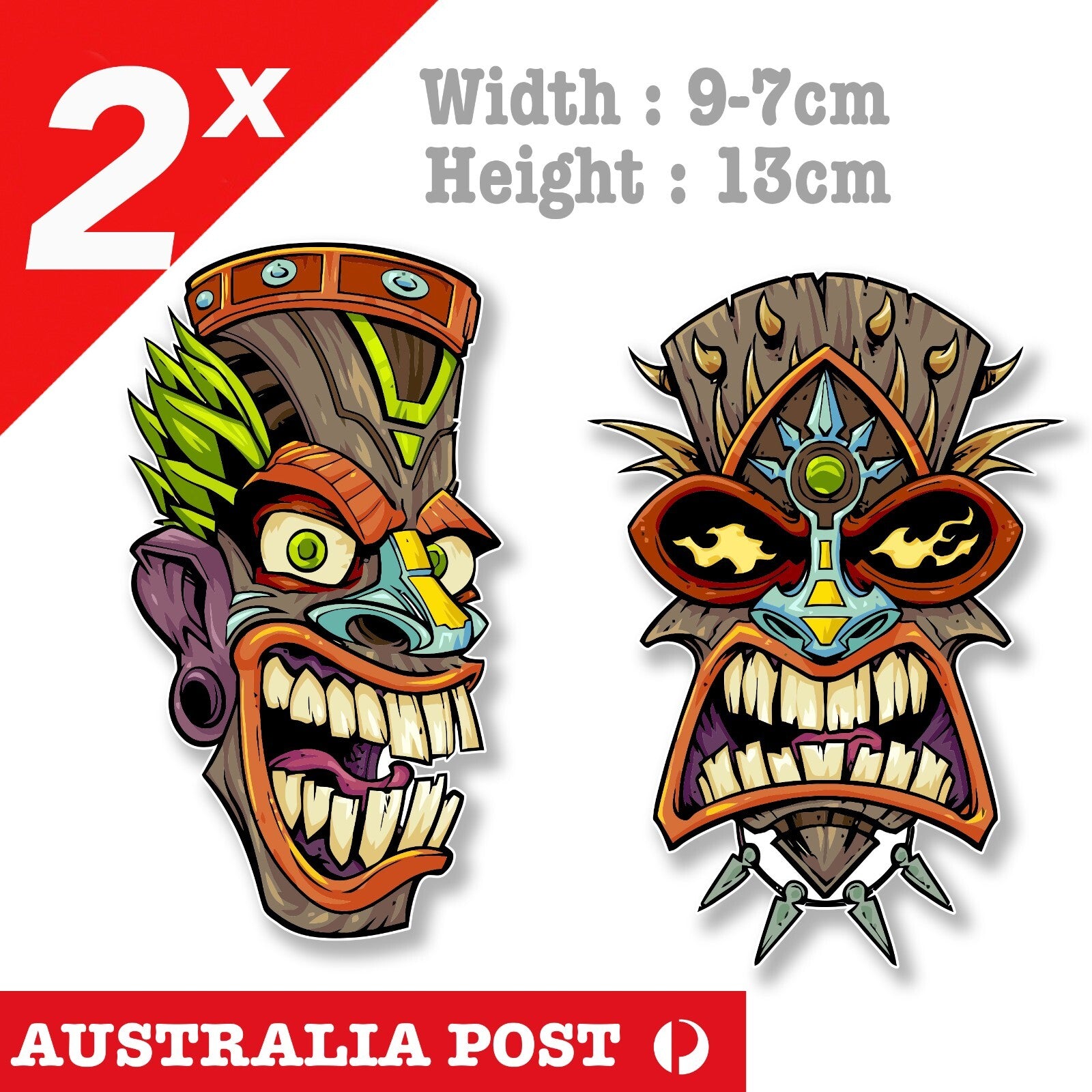 Angry Tiki Mask,  graffiti urban, Crash Bandicoot Mask  Sticker