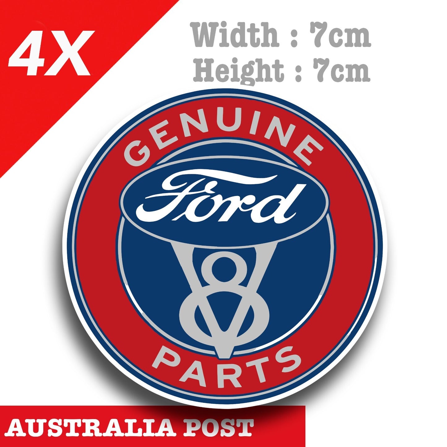 Ford V8 Parts Sign, Rusted Old Vintage Garage Sign x4 Decal Sticker