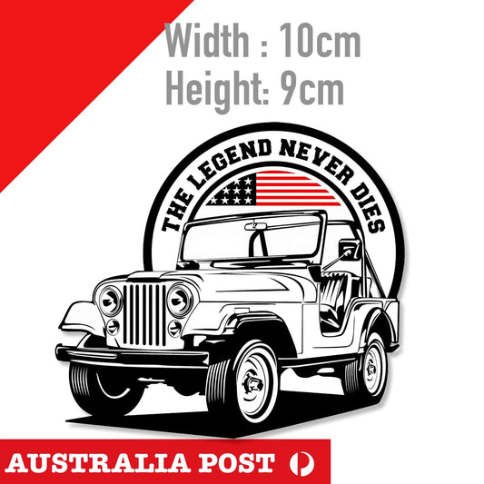 American Legend Jeep Wrangler 4x4 , 4x4, 4WD, Off Road Sticker