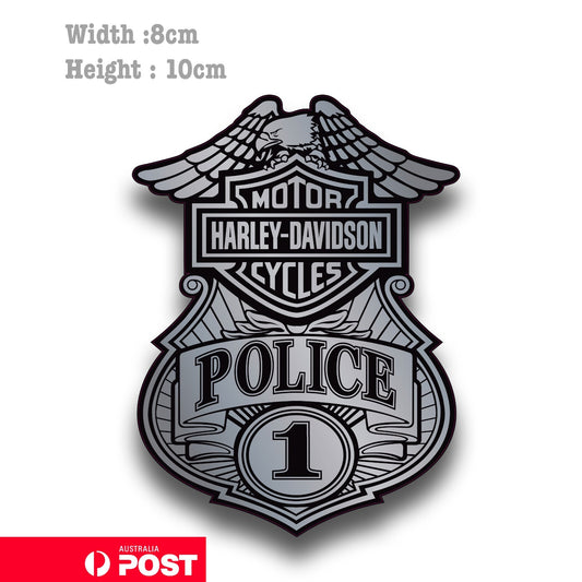 Harley Davidson Police Motorcycle Helmet Decal Sticker