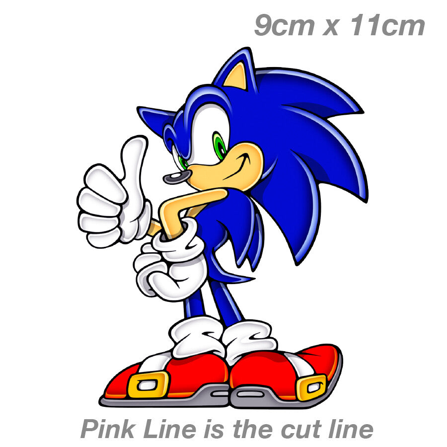 Sonic The Head hog Thumbs Up  Laptop , Car  Vinyl  Sticker 