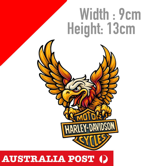 HARLEY Davidson Skull Logo For Laptop Motorcycle Fuel Tank Mancave Eagle Sticker