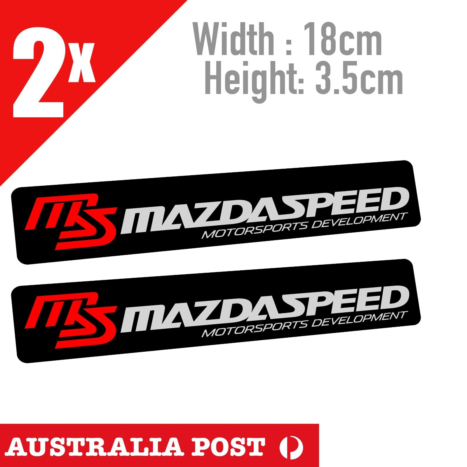MAZDA SPEED MOTOR SPORT Development Racing Banner Stickers