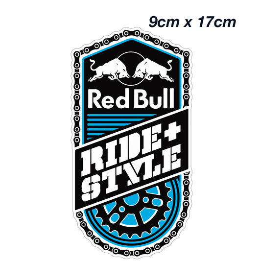 Red Bull Ride Style Bicycle  Laptop , Car  Decal Sticker 