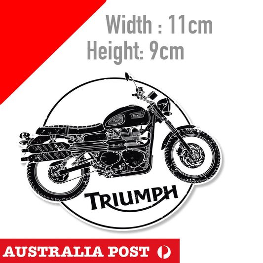 Motorcycle Triumph Vintage  Laptop , Car  Decal Sticker