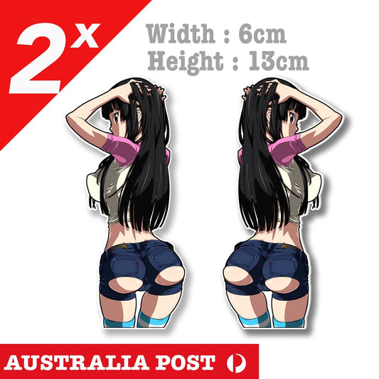 SEXY Anime Girl  Senpai Peeking Anime JDM Sticker