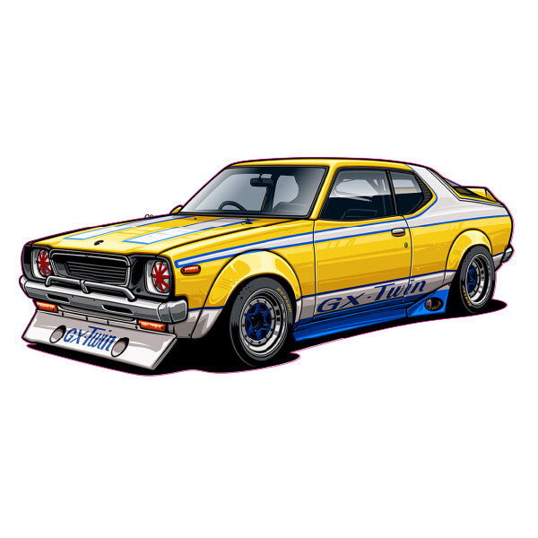 Nissan Cherry GX-Twin Drift Tuned JDM   Laptop , Car  Decal Sticker 