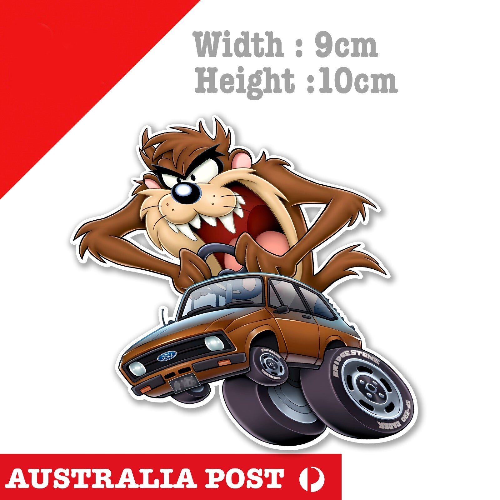 FORD Hot Rod  Taz The Devil - Mancave Hot Rod Americana Racing Car Sticker