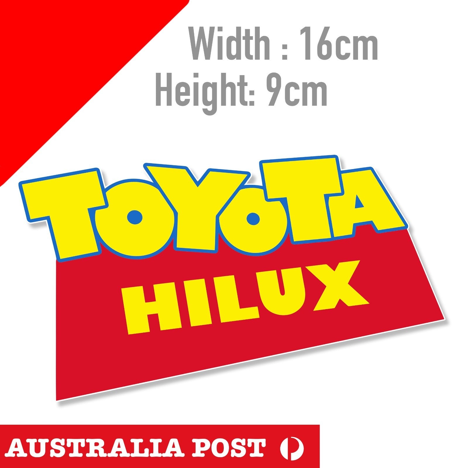 Toyota Hilux Toy Story logo Funny 4WD, 4X4. Off Road Badge Sticker