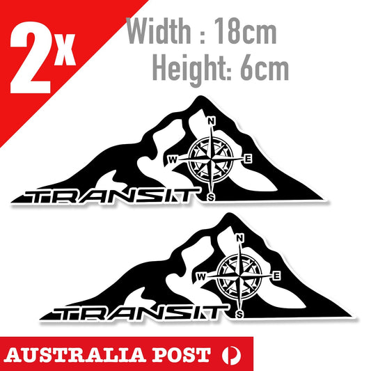 FORD TRANSIT-TRAIL Compass Mountain Trees Logo Vinyl Stickers Decals