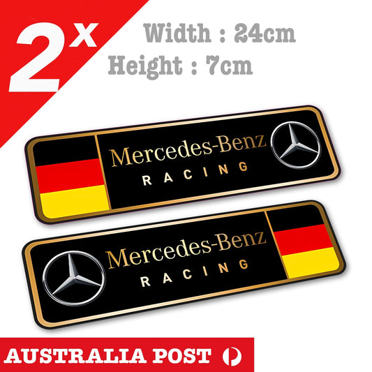 MERCEDES BENZ RACING Banner, German FLag Banner  Stickers