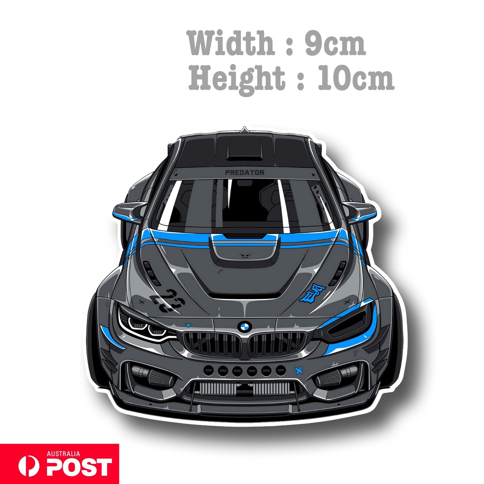 BMW M2 Performance Competition Grey Car JDM Car Large Vinyl Sticker ...