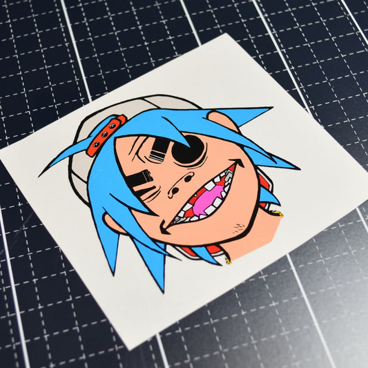 Gorillaz Face  Laptop , Car  Decal Sticker 
