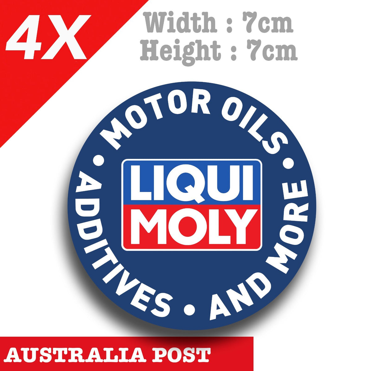 LIQUI MOLY Oil Logo, Liqui Moly Additives, Motor Oil Logo  x4 Decal Stickers