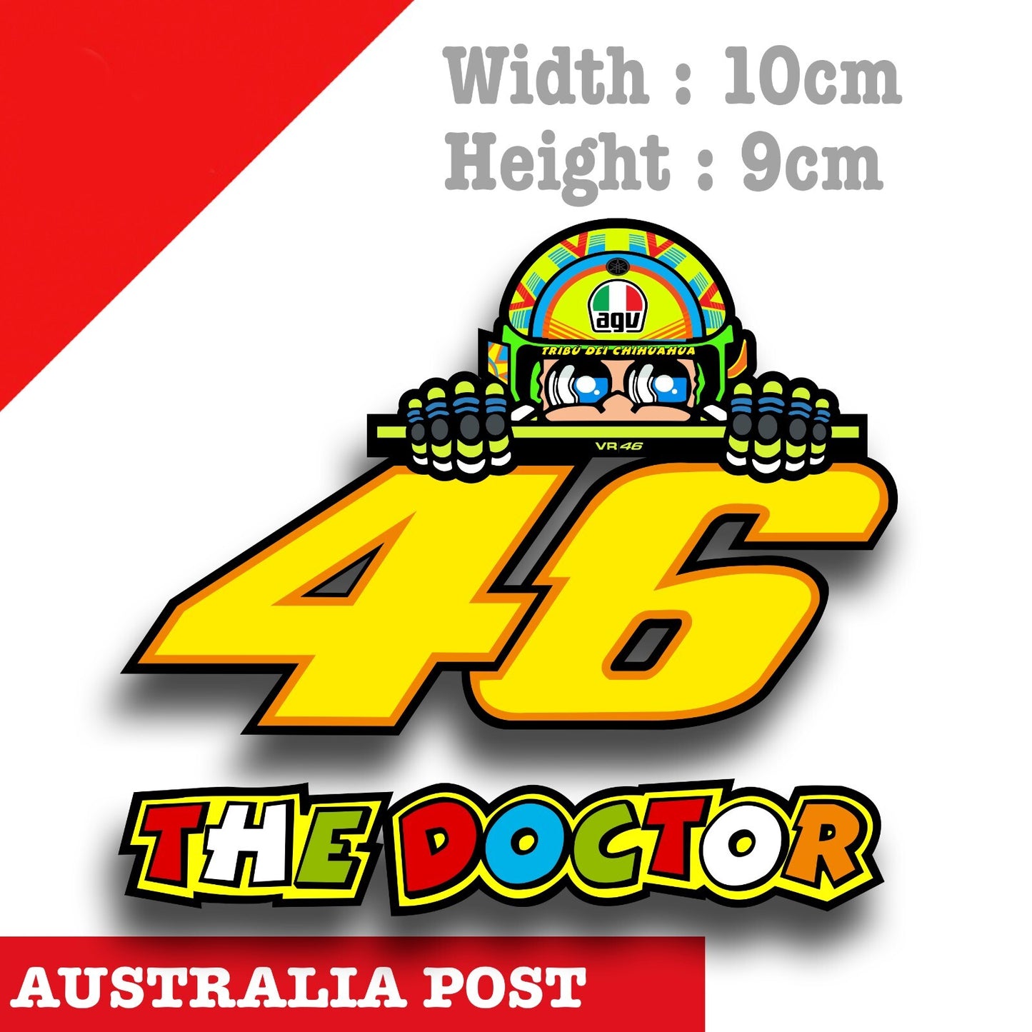 The Doctor 46 - Valentino Rossi's VR46  Motorcycle, Car  Decal Sticker