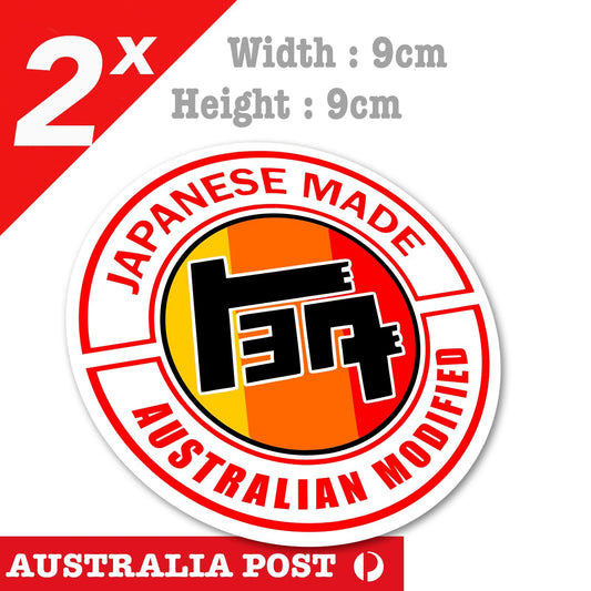 Toyota JDM Logo, Japan Made, Australia Modified Funny Logo ,Off Road Sticker