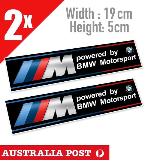 BMW M Sport Racing Banner, Powered by BMW Motorsport Banner Stickers
