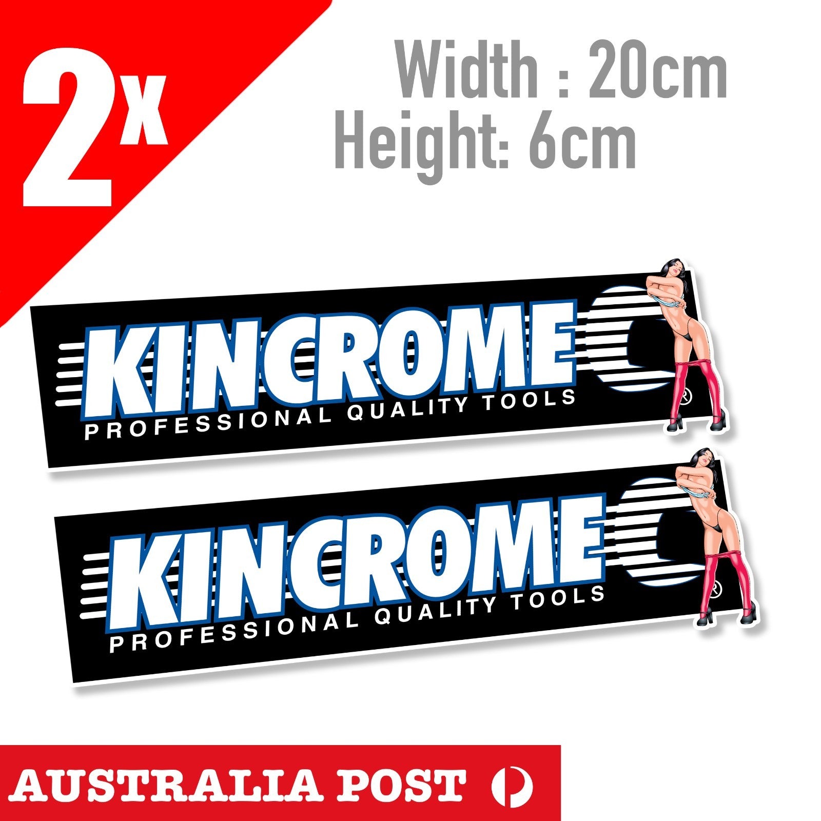Kincrome Professional Quality Tools Banner Black Stickers
