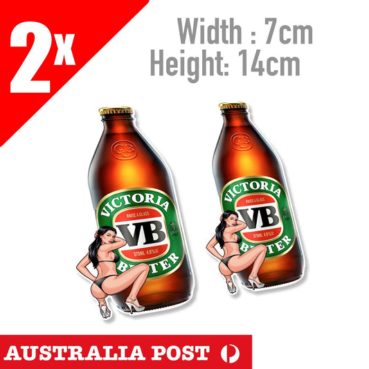 VB Beer Can VB Beer Can Sticker Suit Bar CampingSexy Pin Up Girl sticker