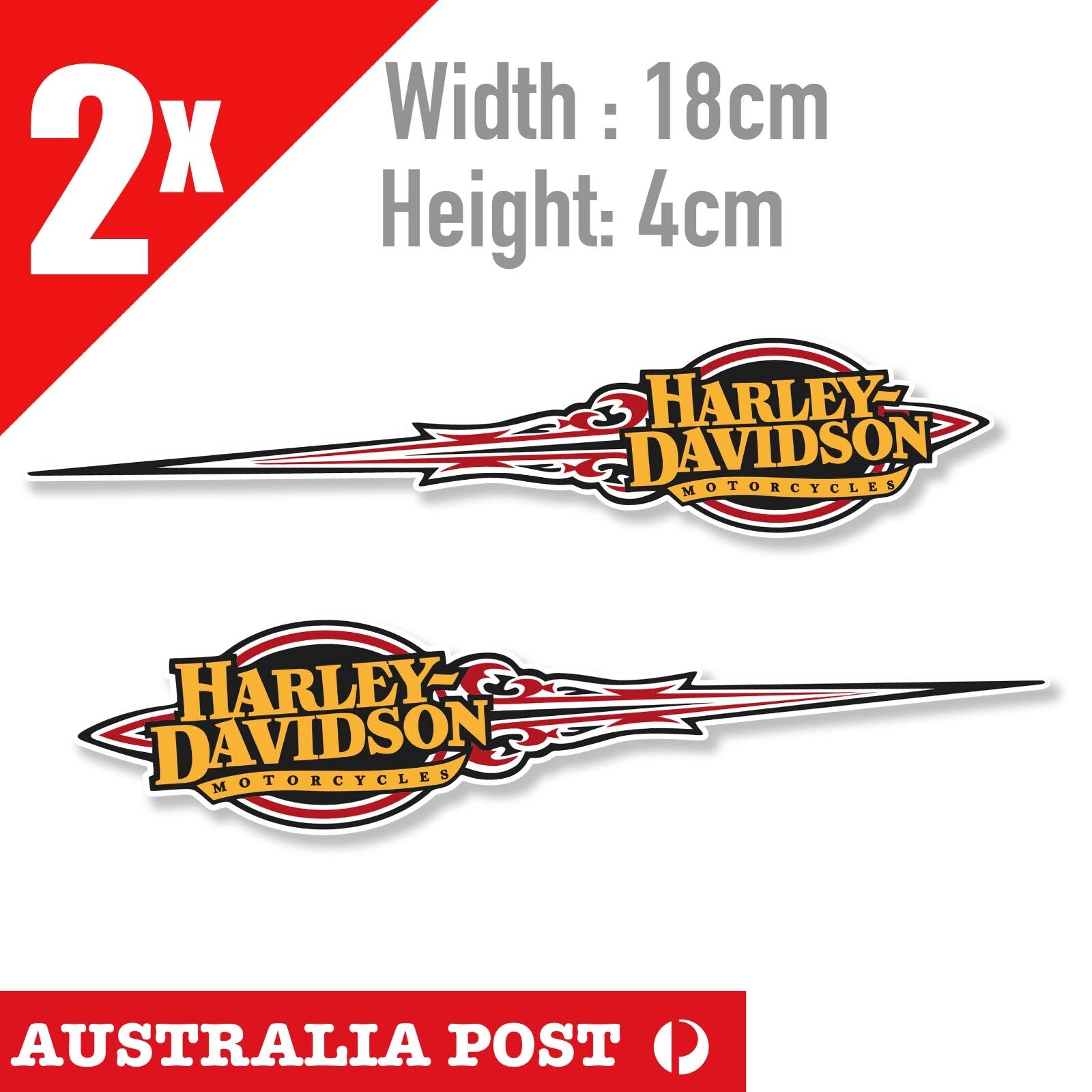 Harley Davidson Classic Laptop , Car  Decal x2 Sticker