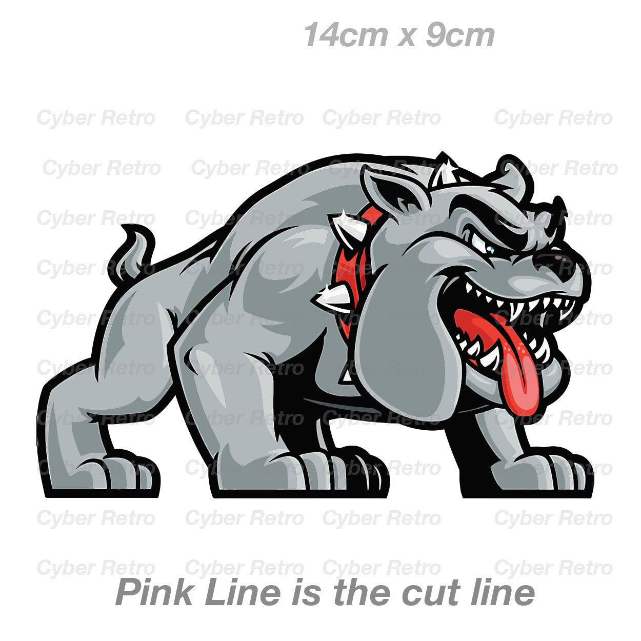 Angry Bull Dog Aggressive Dog  Decal Sticker