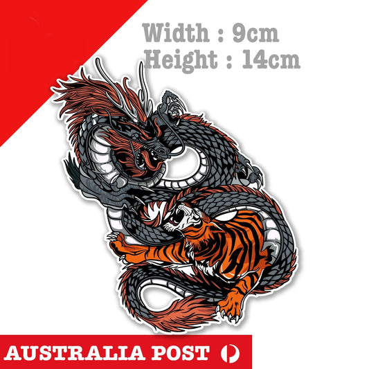 Black Dragon & Tiger  Sticker