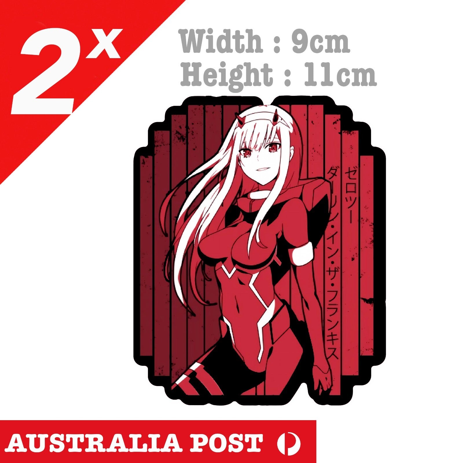 ZEROTWO Darling JDM Peeking Laptop , Car  Decal Sticker 
