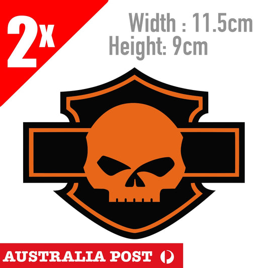 Harley Davidson Motorcycle Skull  Logo Sticker