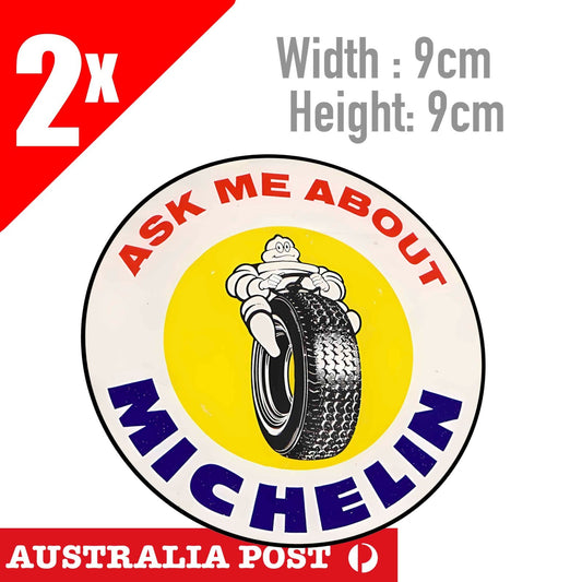 MICHELIN Man Tyre  Vintage Laptop , Car  Decal Round Sticker