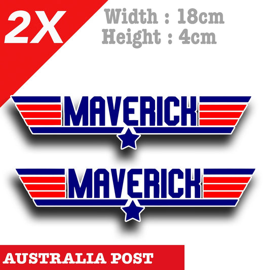 MAVERICK Top Gun Logo Sticker Decal Air Force Style Stickers